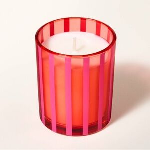 Kate Spade/Target NEW 3.5oz Jar Candle MADE IN THE SHADE Scent Stripe Glass Pink